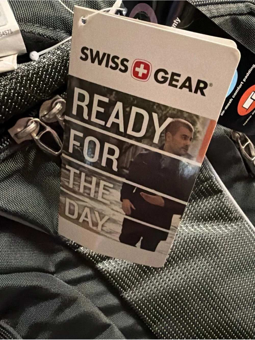 SwissGear Black and Gray Laptop Backpack with Mesh Pockets